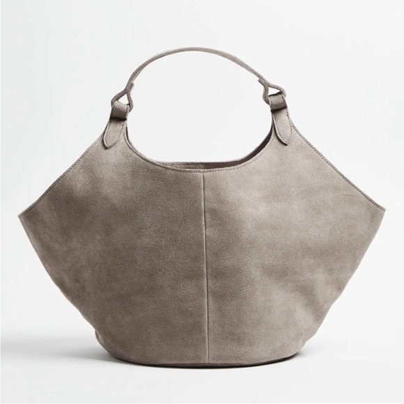 NWT M.I.L.A. Emma Shoulder hobo bag leather stone gray - Picture 1 of 5